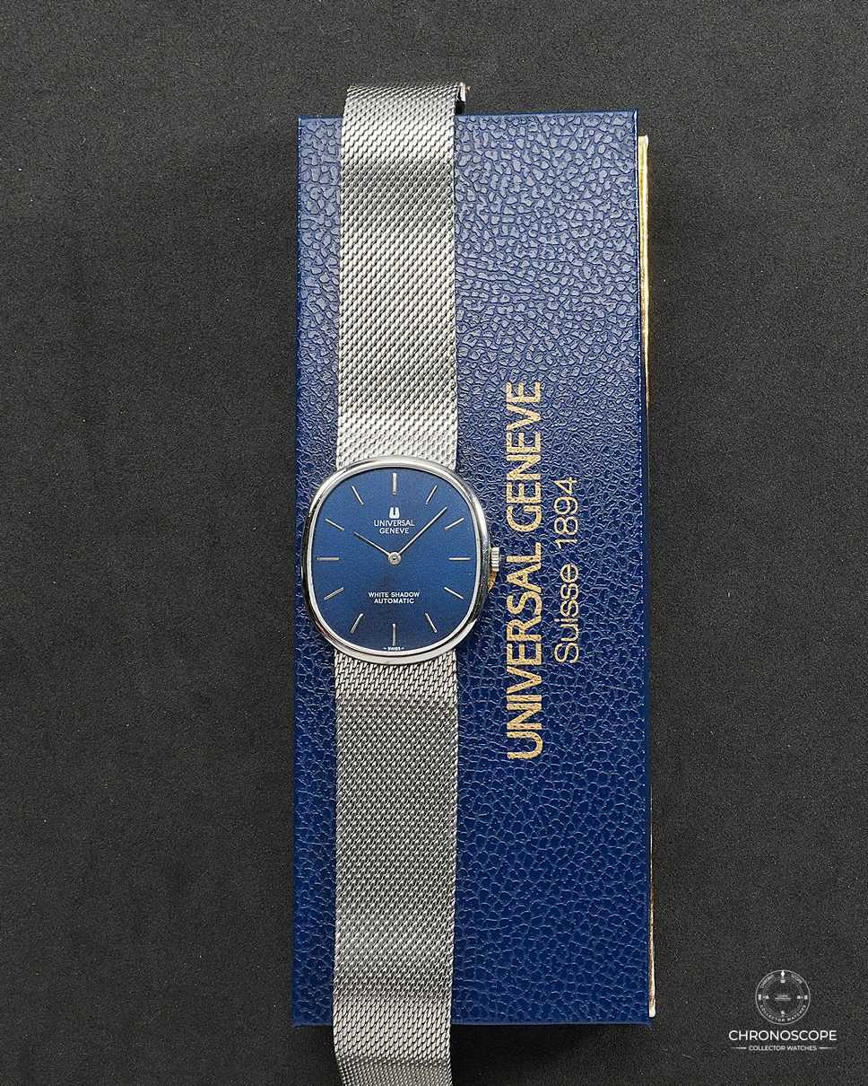 Universal Geneve White Shadow Ellipse Reference 866104, serviced, box - Image 10
