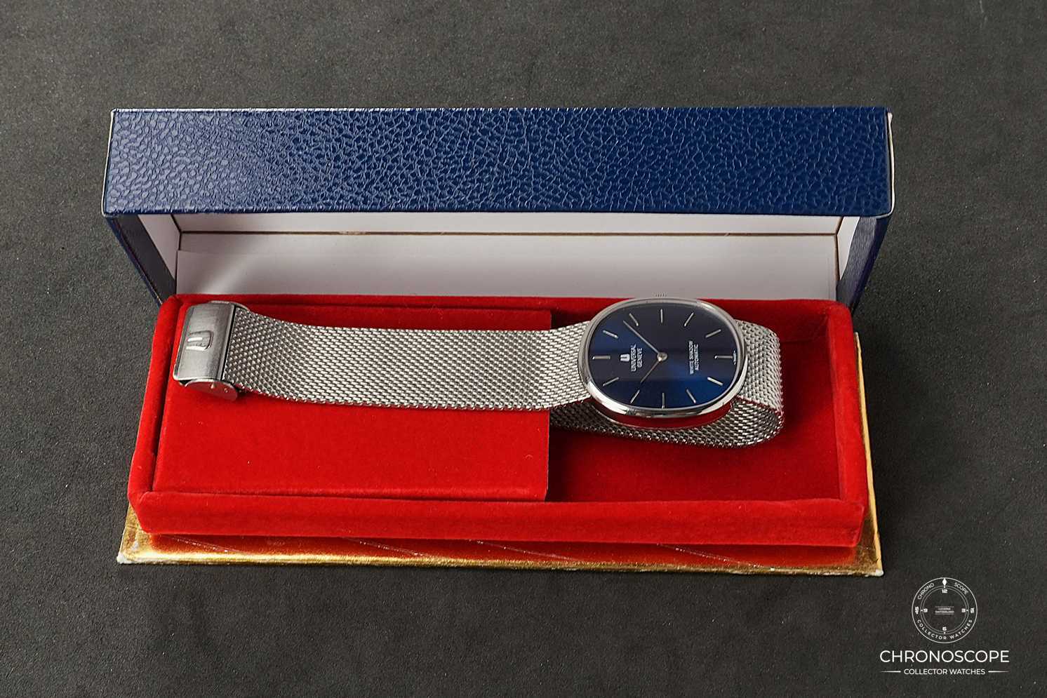 Universal Geneve White Shadow Ellipse Reference 866104, serviced, box - Image 2