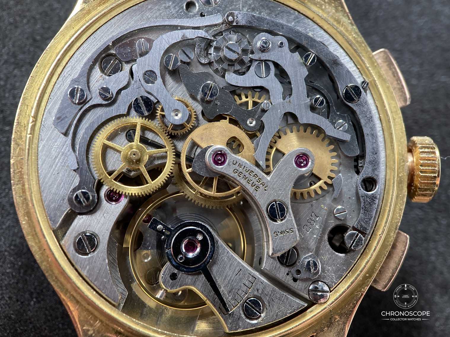 18k Yellow Gold Universal Genève Compax Reference 12491 - Image 8