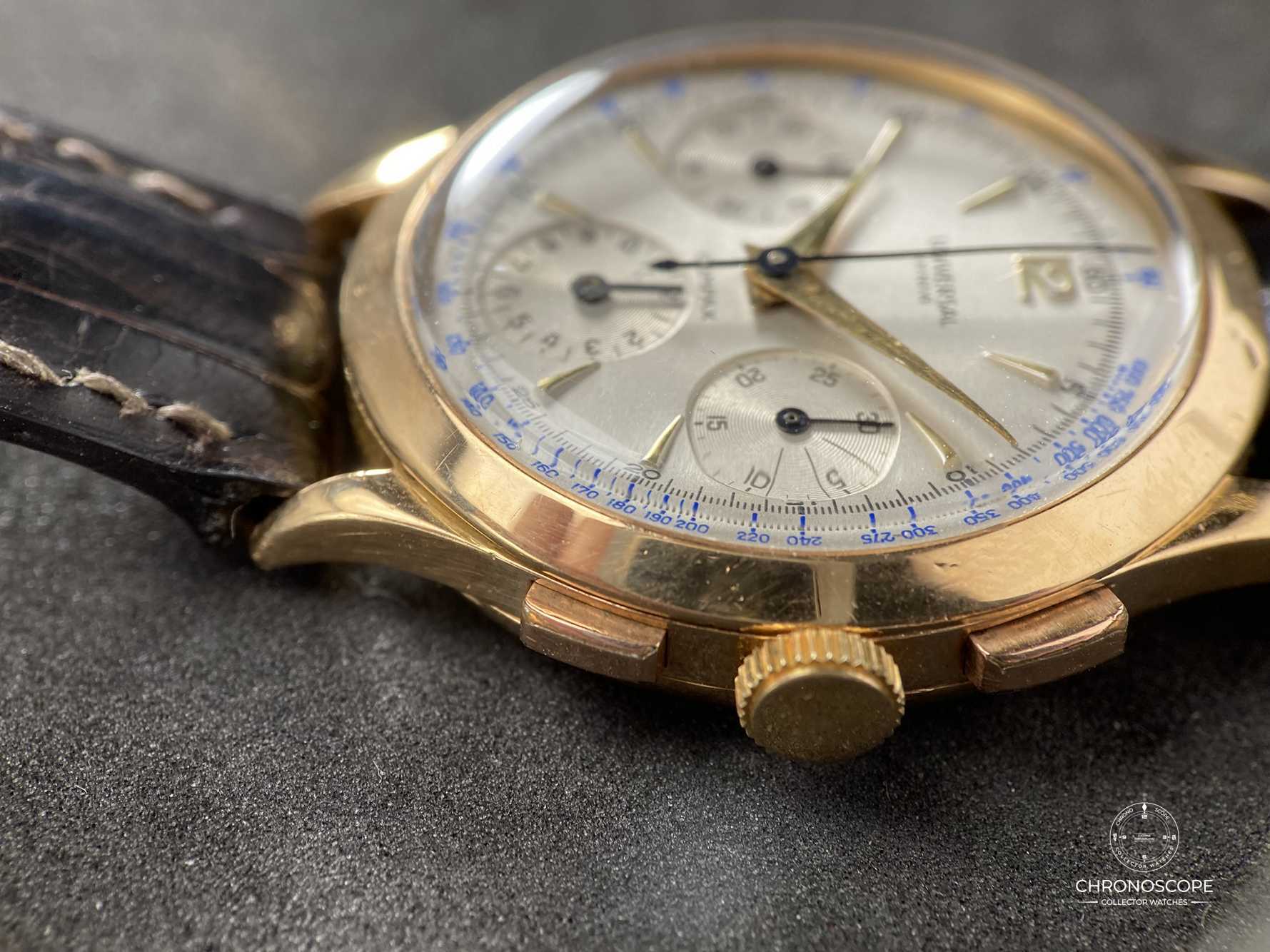 18k Yellow Gold Universal Genève Compax Reference 12491 - Image 13