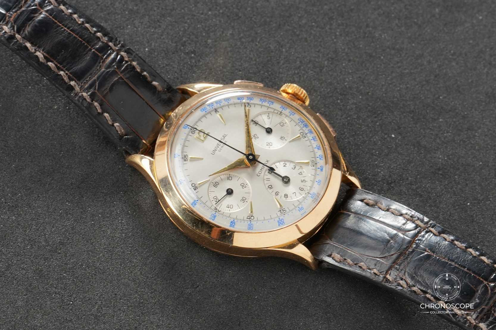 18k Yellow Gold Universal Genève Compax Reference 12491 - Image 2