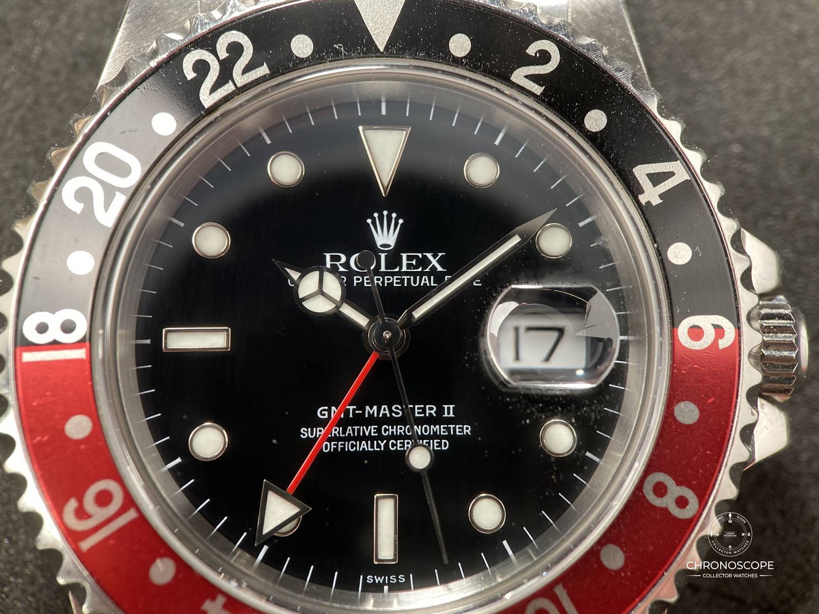 Rolex GMT-Master II ref. 16710 “Coke” on Jubilee bracelet, full set from 2000, Rolex Service 2022 - Image 7