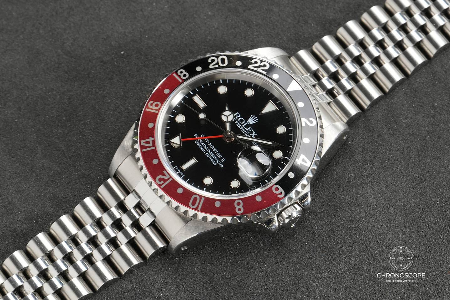 Rolex GMT-Master II ref. 16710 “Coke” on Jubilee bracelet, full set from 2000, Rolex Service 2022 - Image 5