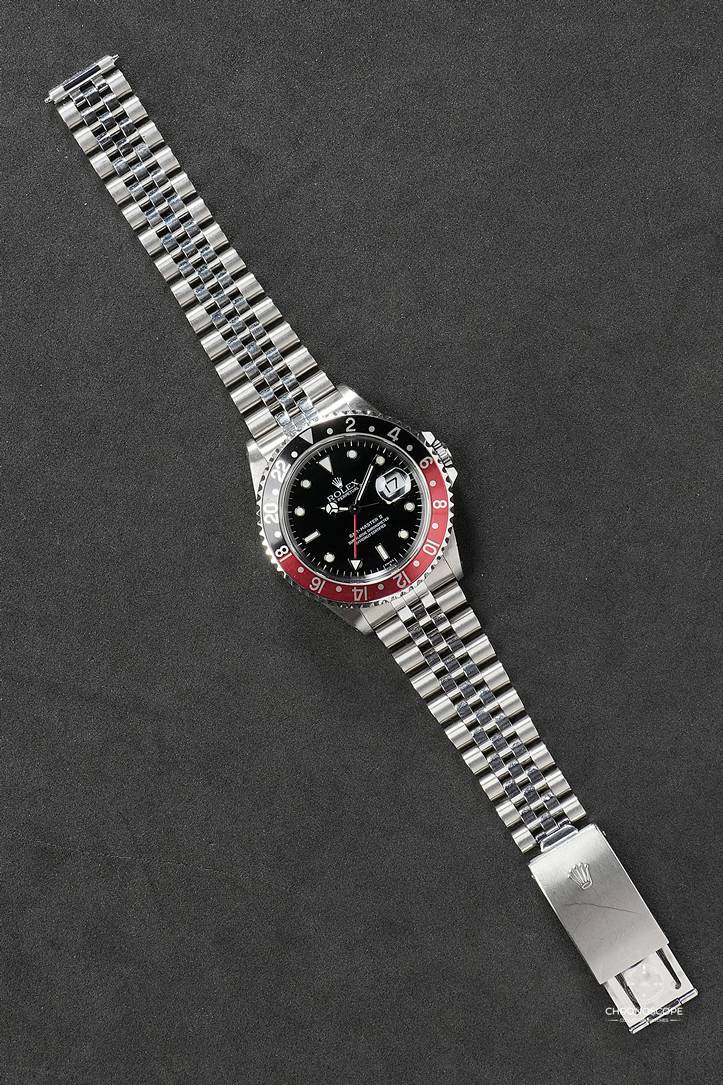 Rolex GMT-Master II ref. 16710 “Coke” on Jubilee bracelet, full set from 2000, Rolex Service 2022 - Image 8