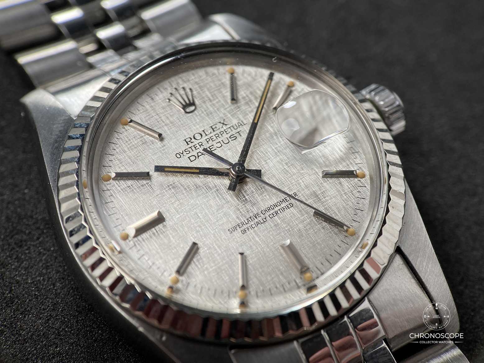 Rolex Vintage Datejust Ref. 16014 from 1983 with original linen dial and exceptional patina - Image 10