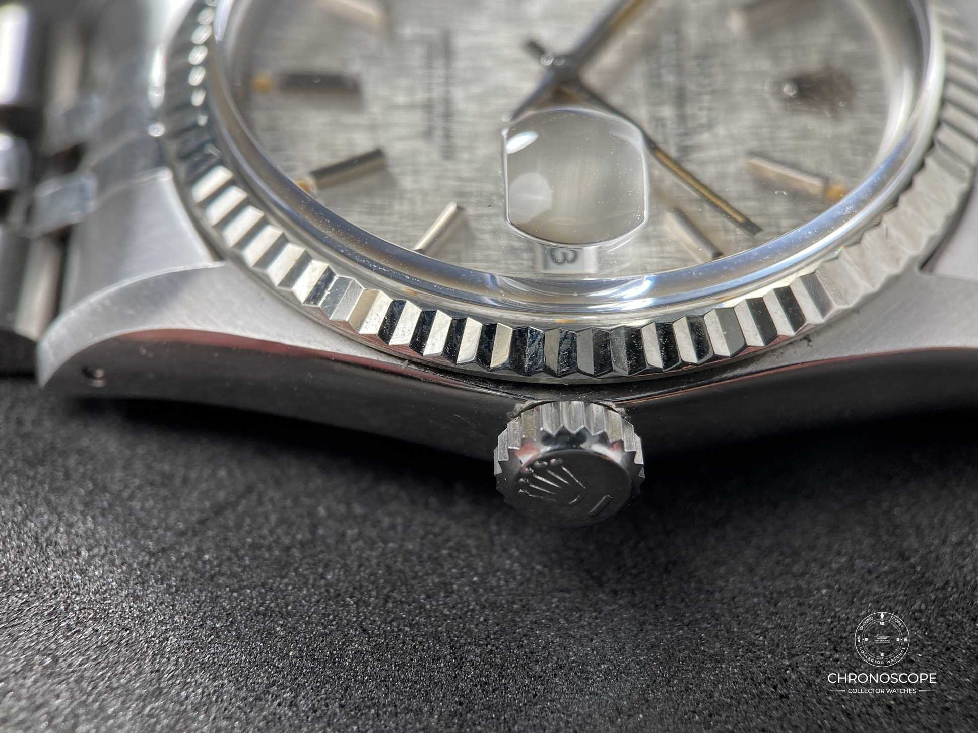 Rolex Vintage Datejust Ref. 16014 from 1983 with original linen dial and exceptional patina - Image 12
