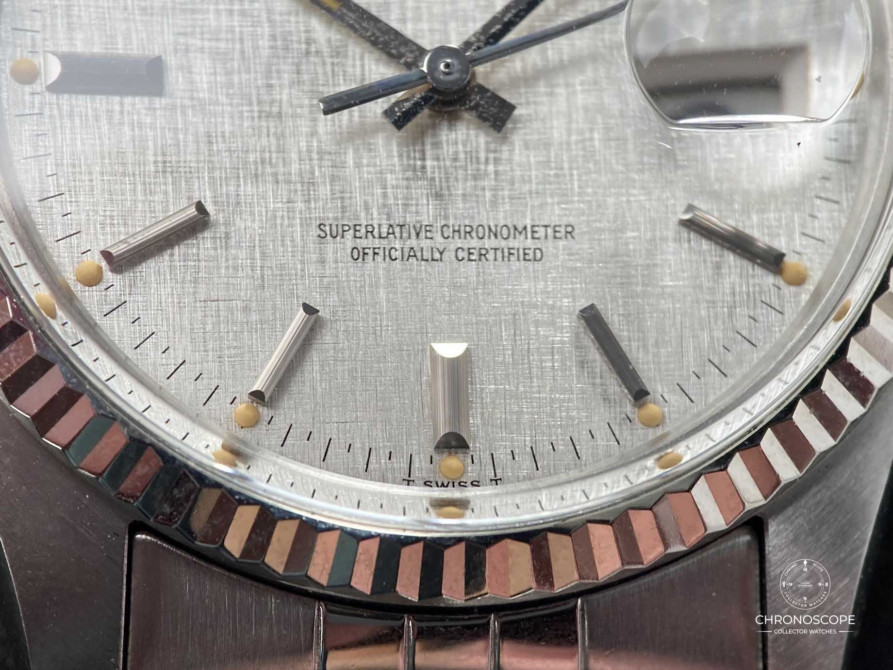 Rolex Vintage Datejust Ref. 16014 from 1983 with original linen dial and exceptional patina - Image 11