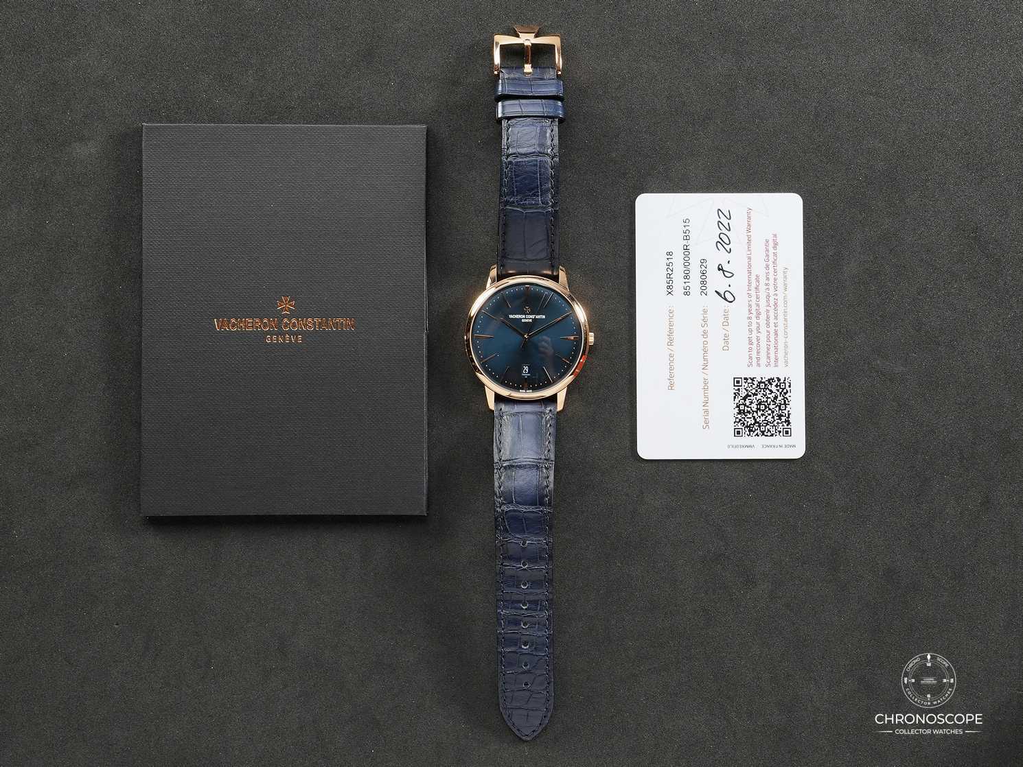 Vacheron Constantin Patrimony ref 85180 in red gold, full set with Box and Papers - Image 7